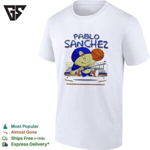 Jalen Brunson X Pablo Sanchez Holding Basketball New York Knicks T-Shirt