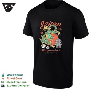 Japan Dragon Test Your Luck Dice Pagoda Art T-Shirt
