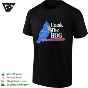 Jay Wright Villanova Wildcats NCAA Crank The Hog On A Basketball Bat Sports T-Shirt