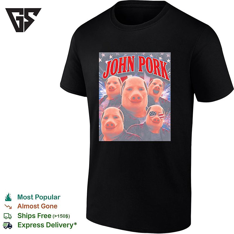 John Pork Meme Internet Culture Patriotic Fireworks Stars And Stripes Party T-Shirt John Pork Meme Internet Culture Patriotic Fireworks Stars And Stripes Party T-Shirt