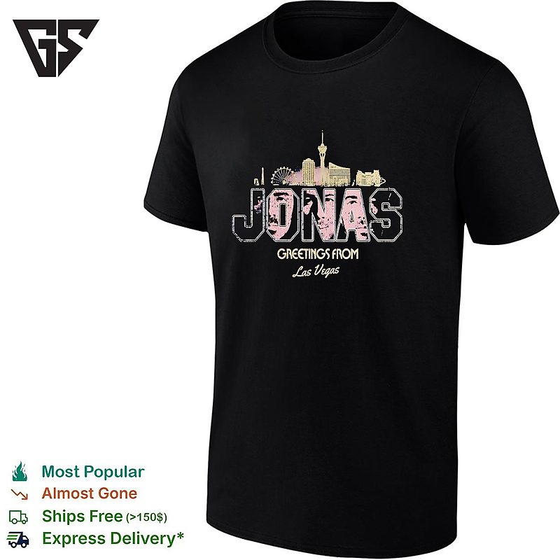 Jonas Brothers Jonas Greetings From Las Vegas Concert Tour Music Artist Band T-Shirt Jonas Brothers Jonas Greetings From Las Vegas Concert Tour Music Artist Band T-Shirt