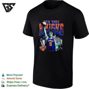 Jose Alvarado 5 New York Knicks Statue Of Liberty Skyline Basketball T-Shirt