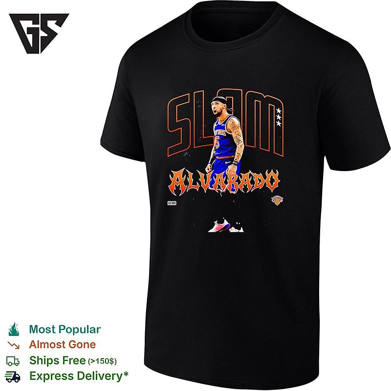 Jose Alvarado New York Knicks NBA Slam Parody Basketball League Sports Team T-Shirt Jose Alvarado New York Knicks NBA Slam Parody Basketball League Sports Team T-Shirt