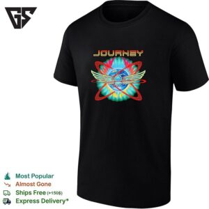 Journey Scarab Beetle Winged Globe Logo Rock Band Music Fan Graphic T-Shirt