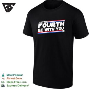 July The Fourth Be With You Star Wars Millennium Falcon Independence Day T-Shirt