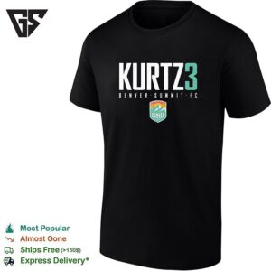 Kaleigh Kurtz 3 Denver Summit Fc Professional Women’s Soccer Team T-Shirt