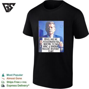 Kennedy Vintage Presidential Portrait Conspiracy Theory Sign Text T-Shirt