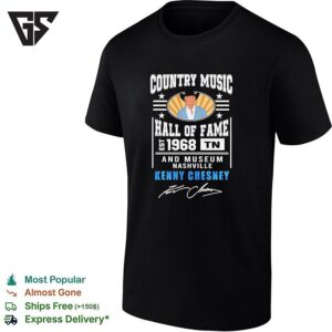 Kenny Chesney Country Music Hall Of Fame Nashville Est 1968 Portrait Badge T-Shirt