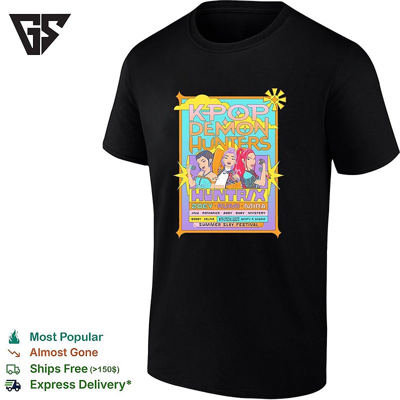 Kpop Demon Hunters Huntrix Zoey Rumi Mira Jinu Romance Abby Baby Mystery Bobby T-Shirt Kpop Demon Hunters Huntrix Zoey Rumi Mira Jinu Romance Abby Baby Mystery Bobby T-Shirt