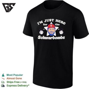 Kyle Schwarber Philadelphia Phillies I’m Just Here For The Schwarbombs Cartoon T-Shirt