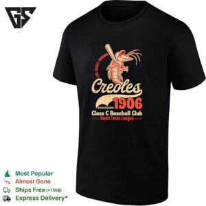 Lake Charles Louisiana Creoles 1906 Class C Baseball Crawfish Mascot Vintage Art T-Shirt