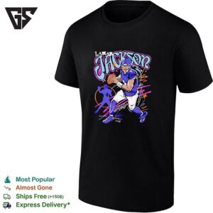 Lamar Jackson Baltimore Ravens Graffiti Style T-Shirt