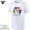 Land Of The Free Labrador Puppies American Flag T-Shirt