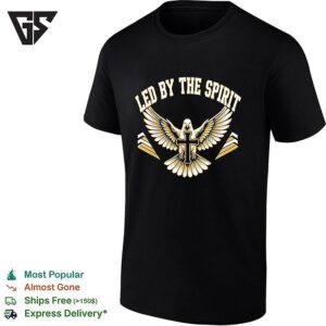 Led By The Spirit Dove With Cross Religious Faith Christian Symbol T-Shirt