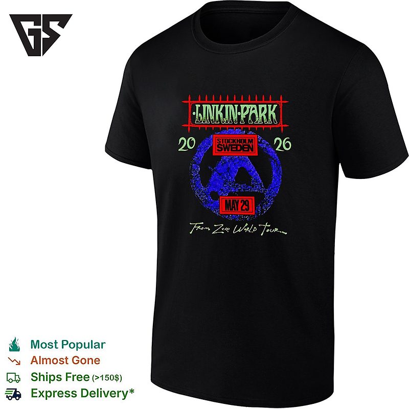 Linkin Park Stockholm Sweden 2026 Exclusive Event T-Shirt Linkin Park Stockholm Sweden 2026 Exclusive Event T-Shirt