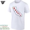 Los Angeles Angels California State Silhouette Angels Script Logo T-Shirt