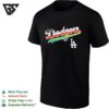 Los Angeles Dodgers Wite Lgbt Pride Flag Pattern T-Shirt