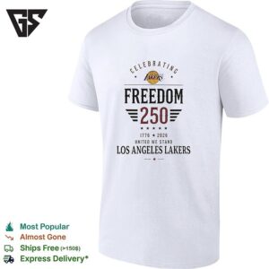 Los Angeles Lakers X Celebrating Freedom 250 United We Stand 1776 2026 T-Shirt