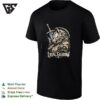 Loyal Shadow Wolf Sword Shield Fantasy Crest Art T-Shirt