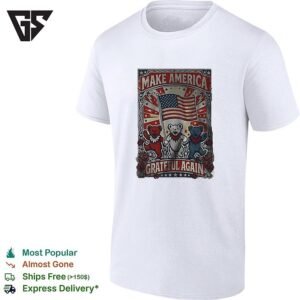 Make America Grateful Again Bears Flag Roses Vintage Poster T-Shirt
