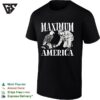 Maximum America Bald Eagle Man Lighting Firecracker Bold Patriotic Art T-Shirt
