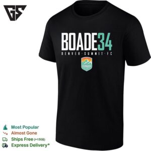 Meg Boade 34 Denver Summit Fc Professional Women’s Soccer Team T-Shirt