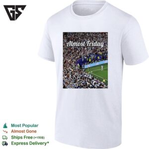 Messi Almost Friday World Cup 2026 Soccer Stadium Crowd Photo Collage T-Shirt