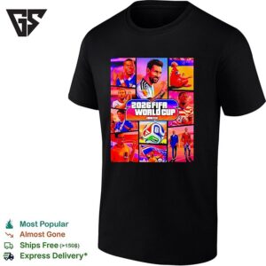 Messi Mbappe And Erling Haaland X Gta 2026 Fifa World Cup T-Shirt