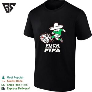 Mexico Soccer Mascot Kicking World Cup Anti-Fifa Red Bold T-Shirt
