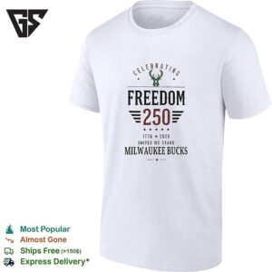 Milwaukee Bucks X Celebrating Freedom 250 Honor Courage Liberty United We Stand T-Shirt