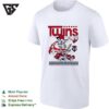 Minnesota Twins Skeleton Baseball Player Batting Vintage Art T-Shirt
