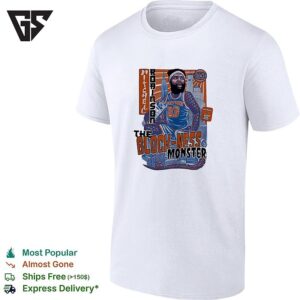 Mitchell Robinson 23 New York Knicks Block-Ness Monster Illustration T-Shirt