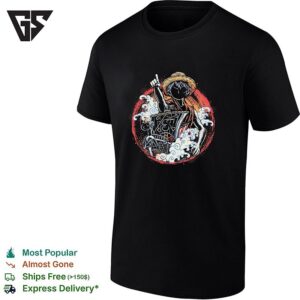 Monkey D Luffy Going Merry One Piece Anime Illustration And Straw Hat Pirate T-Shirt