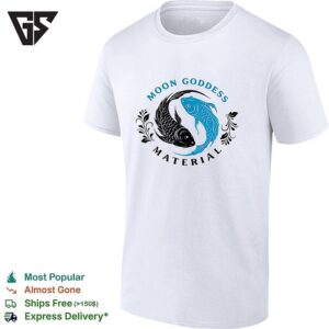 Moon Goddess Material Yin Yang Koi Fish Vintage T-Shirt
