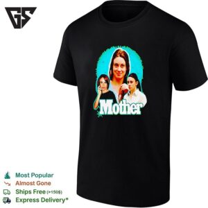 Mother True Crime Photo Montage Bold White Lettering Dark Graphic T-Shirt