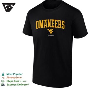 Mountaineers West Virginia University Wvu Baseball Official Team Logo Text T-Shirt