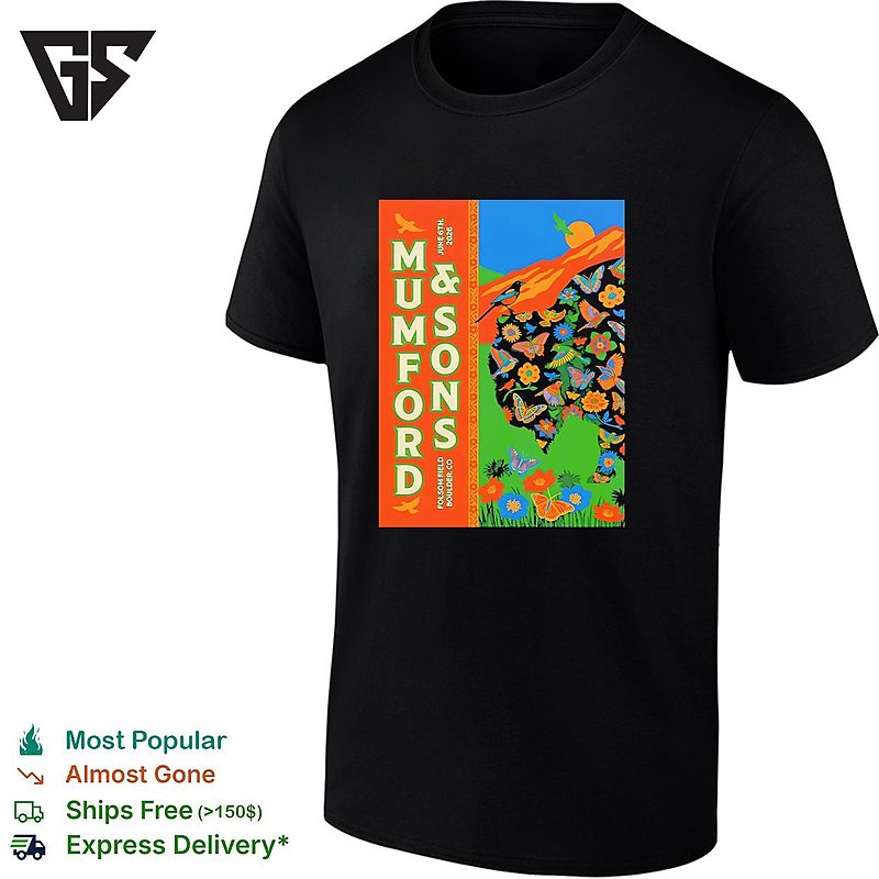 Mumford And Sons Prizefighter Tour Boulder Co 2026 Tonight At Folsom Field T-Shirt Mumford And Sons Prizefighter Tour Boulder Co 2026 Tonight At Folsom Field T-Shirt