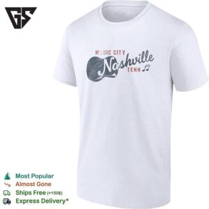 Music City Guitar Silhouette Vintage Badge T-Shirt