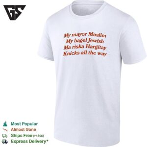 My Mayor My Bagel Ma Riska Hargitay Knicks All The Way Nyc Pride Embroidered T-Shirt