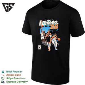 NBA Champs 26 Comic Book Style Basketball Players In Action Graphic Poster T-Shirt