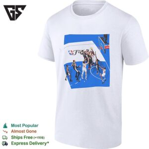 NBA Finals Aerial Overhead Basketball Game Play Action Photo Art T-Shirt