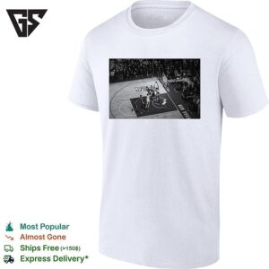 NBA Finals Basketball Game Aerial View Black White Action Photo T-Shirt