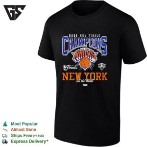 NBA Finals Champions New York Knicks 2026 Crest Badge Bold Basketball T-Shirt