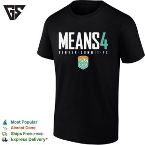 Natalie Means 4 Denver Summit Fc Professional Women’s Soccer Team T-Shirt