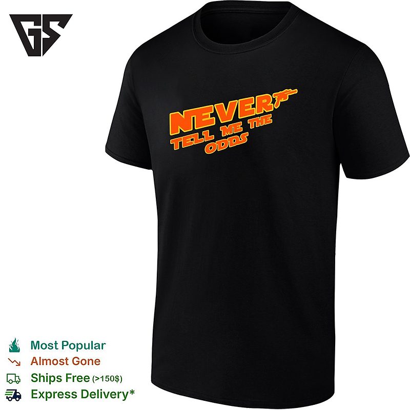 Never Tell Me The Odds Han Solo Star Wars Quote Design Print Cotton Premium T-Shirt Never Tell Me The Odds Han Solo Star Wars Quote Design Print Cotton Premium T-Shirt