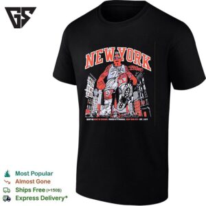 New York City Building Mascot Flexing Built By Dreams Forged By Struggle T-Shirt