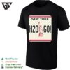 New York H2o Go Statue Of Liberty License Plate Parody Bold Text T-Shirt