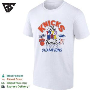 New York Knicks 1973 NBA Finals Champions Multi Badge Collage T-Shirt