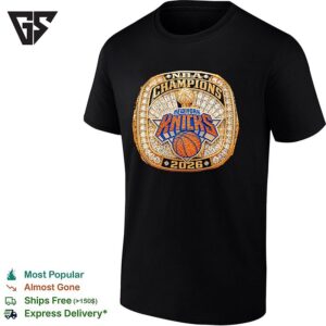 New York Knicks 2026 NBA Champions Championship Ring Jeweled Close-Up T-Shirt
