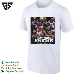 New York Knicks 2026 NBA Champions Team Photo Collage T-Shirt